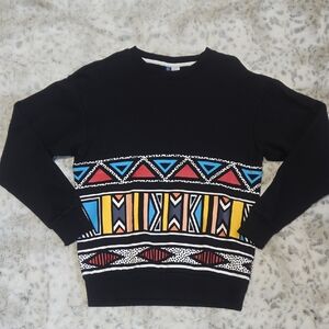 Geometric Tribal Crewneck Sweatshirt